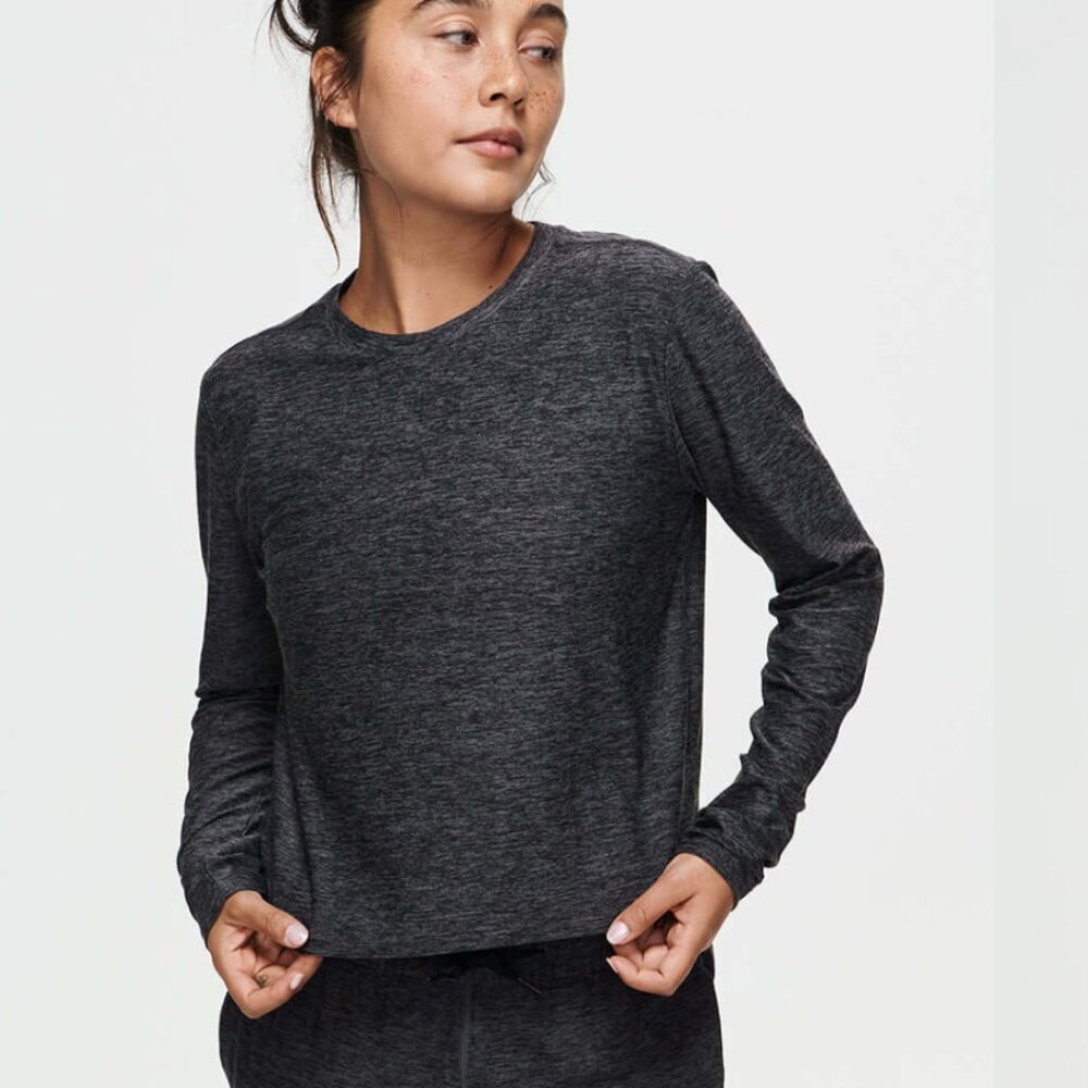 Outdoor Voices | CloudKnit Boxy Longsleeve | Charcoal | M - NWT!